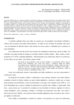a cultura consumista produzindo identidades adolescentes