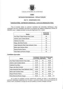 Ref. E - Engenharia Civil - Convocatória