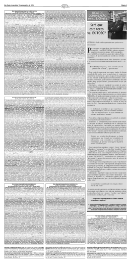Ser&aacute; que este texto vai EXITOSO?