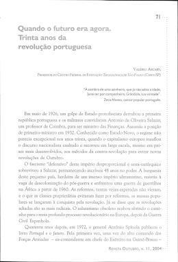 25 de abril, a revolução portuguesa faz trinta anos