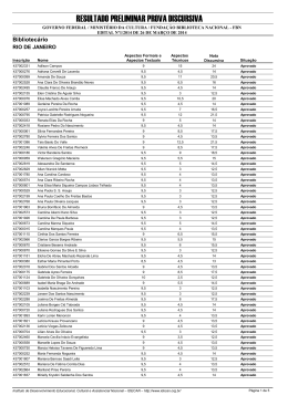 resultado preliminar prova discursiva