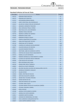 Resultado Preliminar - Prova de Títulos