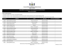 Resultado Preliminar - Copeve - Universidade Federal de Alagoas
