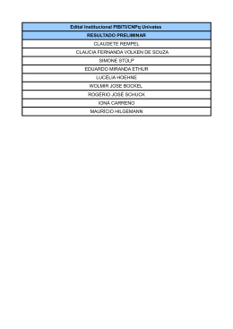 Resultado preliminar