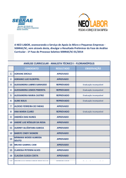 Cópia de Análise curricular - Resultado Preliminar 2