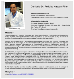 Currículo Dr. Péricles Hassun Filho