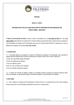 Edital N&ordm; 12-2015