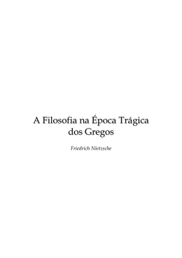 A Filosofia na Época Trágica dos Gregos
