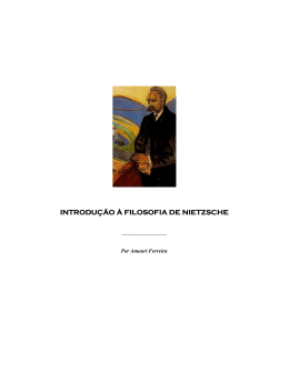 Introdu&ccedil;&atilde;o &agrave; Filosofia de Nietzsche