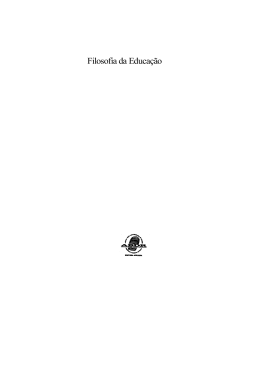 Filosofia da Educa&ccedil;&atilde;o