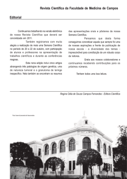 Editorial Revista Científica da Faculdade de Medicina de