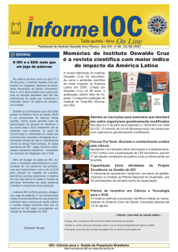 Memórias do Instituto Oswaldo Cruz é a revista científica com maior