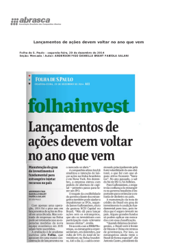 Lançamentos de ações devem voltar no ano que vem