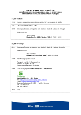 14h45 Check-in do grupo no Hotel Holiday Inn &ndash; City Centre Hotel
