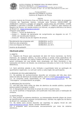 PREGÃO ELETRÔNICO 22/2014 Sistema de Registro de Preços
