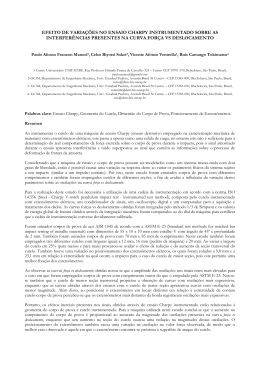 efeito de varia&ccedil;&otilde;es no ensaio charpy instrumentado sobre