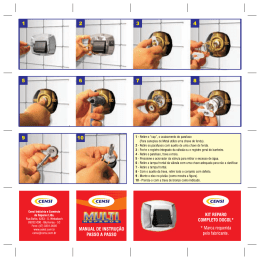 1 - Retire o `cap`. o acabamento do parafuso (Para canoplas