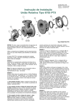 Instru&ccedil;&atilde;o de Instala&ccedil;&atilde;o Uni&atilde;o Rotativa Tipo 9750 PTX
