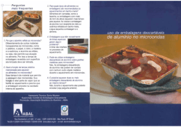 Uso de Embalagens Descart&aacute;veis de Alum&iacute;nio no Microondas