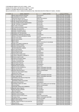 (RELA\307\303O DEFINITIVA DE CANDIDATOS INSCRITOS PARA