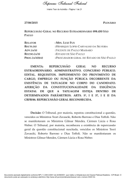 Inteiro teor do ac&oacute;rd&atilde;o - Supremo Tribunal Federal
