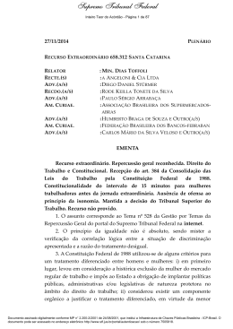 Inteiro Teor do Ac&oacute;rd&atilde;o - Supremo Tribunal Federal