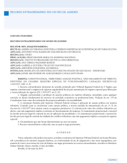recurso extraordin&aacute;rio 550.769 rio de janeiro