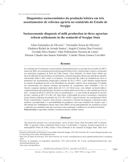 Diagn&oacute;stico socioecon&ocirc;mico da produ&ccedil;&atilde;o leiteira em tr&ecirc;s