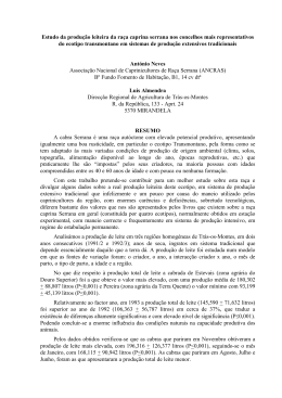 Estudo da produ&ccedil;&atilde;o leiteira da ra&ccedil;a caprina serrana nos concelhos