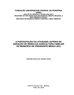 a participa&ccedil;&atilde;o da atividade leiteira na