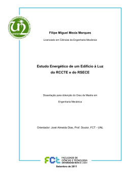 Estudo Energ&eacute;tico de um Edif&iacute;cio &agrave; Luz do RCCTE e do
