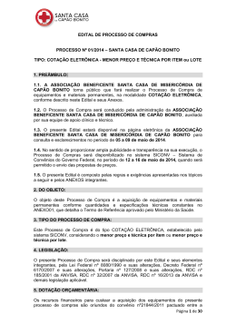 P&aacute;gina 1 de 30 EDITAL DE PROCESSO DE COMPRAS