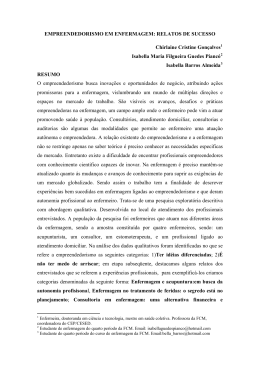 empreendedorismo em enfermagem: relatos de sucesso