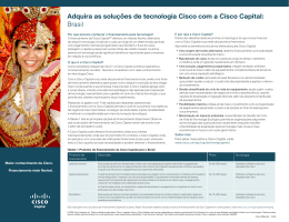 Adquira as soluções de tecnologia Cisco com a Cisco Capital: Brasil