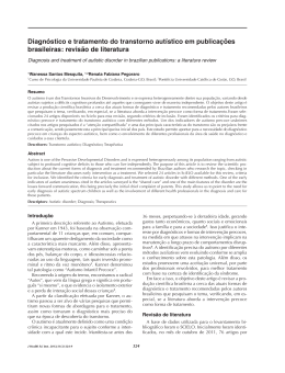 Diagn&oacute;stico e tratamento do transtorno aut&iacute;stico em