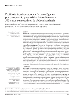 Profilaxia tromboembólica farmacológica e por compressão