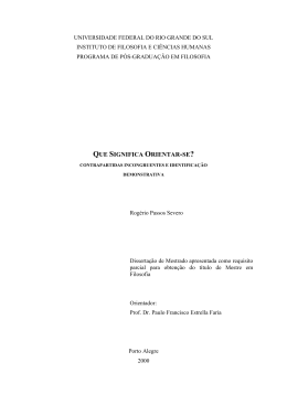 QUE SIGNIFICA ORIENTAR-SE?