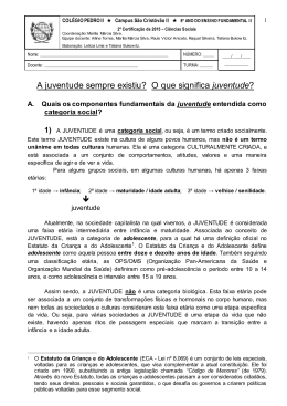 A juventude sempre existiu? O que significa juventude?