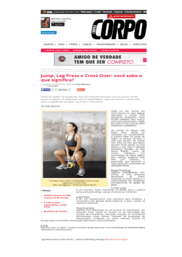 jump, leg press e cross over: você sabe o que significa?