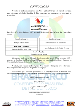 CONVOCAÇÃO - Confederação Brasileira de Tiro com Arco