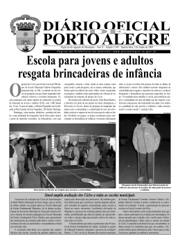 DI&Aacute;RIO OFICIAL Escola para jovens e adultos resgata