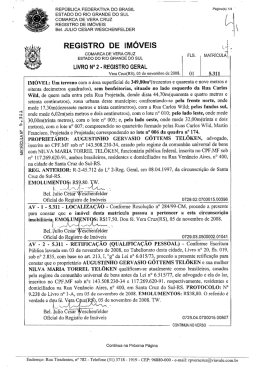 MATRÍCULA N° 5 e 31.1, REPÚBLICA FEDERATIVA DO BRASIL