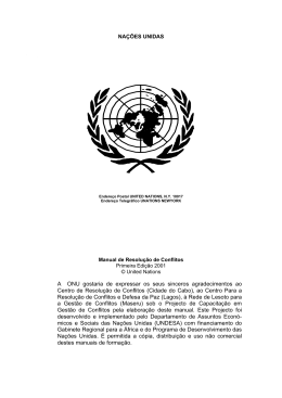 resolu&ccedil;&atilde;o de conflitos