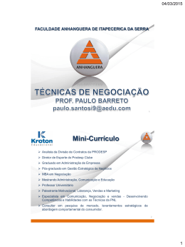 Negocia&ccedil;&atilde;o