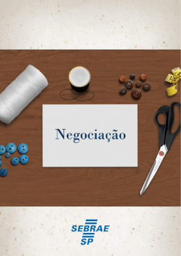 "Negocia&ccedil;&atilde;o" (em PDF). - Sebrae-SP