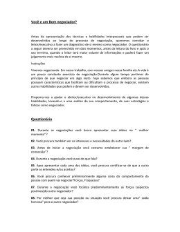 Voc&ecirc; e um Bom negociador? - Simeon Estrat&eacute;gia e Desenvolvimento