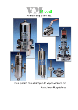 Guia pr&aacute;tico para utiliza&ccedil;&atilde;o de vapor sanit&aacute;rio em Autoclaves