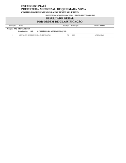 Resultado Teste Seletivo