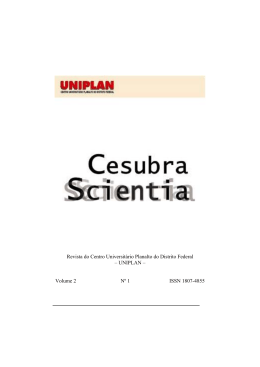 Revista do Centro Universit&aacute;rio Planalto do Distrito Federal