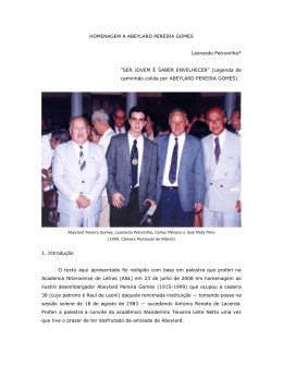 HOMENAGEM A ABEYLARD PEREIRA GOMES